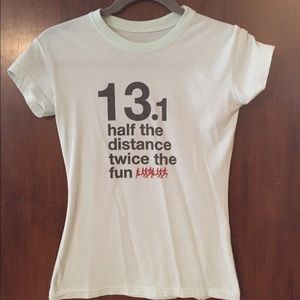 Oiselle XS half marathon tee shirt
